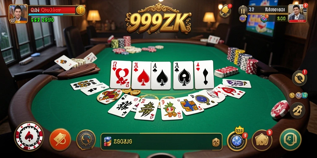Tampilan gameplay seru dalam permainan QiuQiu 999ZK.