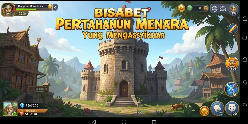 Screenshot utama BISABET menampilkan aksi mendebarkan permainan Tower Defense.