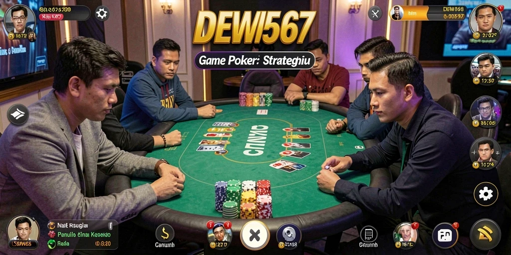 Gameplay seru DEWI567 dengan berbagai mode Poker.