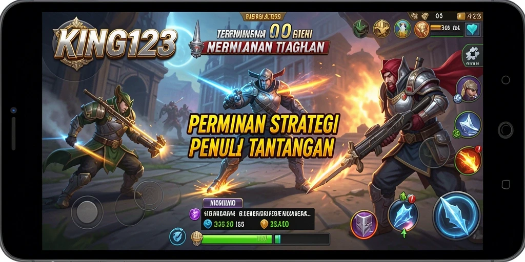 Tampilan gameplay KING123 dengan aksi strategi yang mendebarkan.