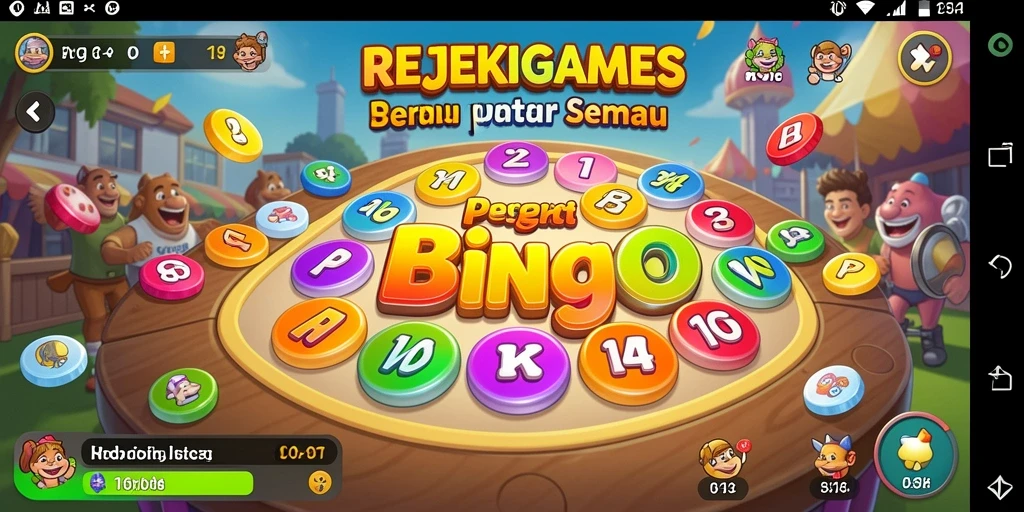 Gameplay seru dari REJEKIGAMES yang menampilkan suasana Bingo.