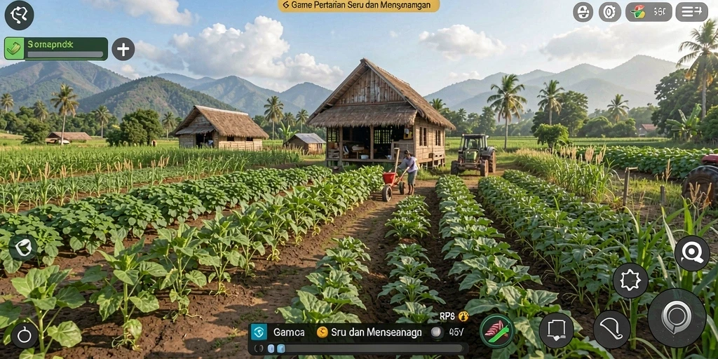 Gameplay seru di RP8 dengan pertanian yang menawan.