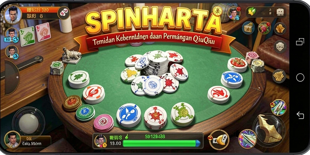 Tampilan gameplay seru dalam SPINHARTA QiuQiu.