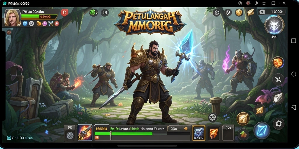 Screenshot gameplay V98 menampilkan pertarungan seru dalam dunia MMORPG.