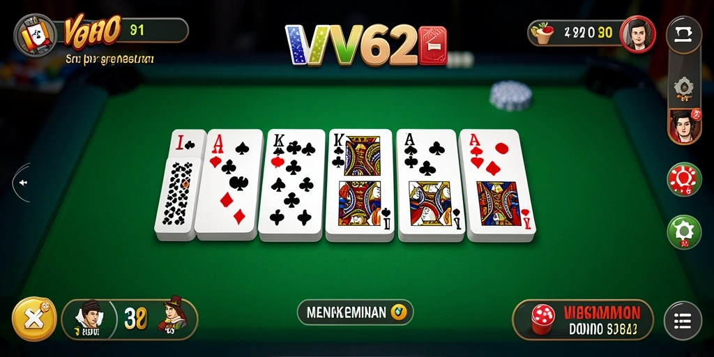 Tampilan permainan domino yang mengasyikkan dan penuh warna.